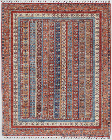 Shaal 5' 1" X 6' 3" Hand Knotted Wool Rug 5' 1" X 6' 3" (155 X 191) / Multi / Wool