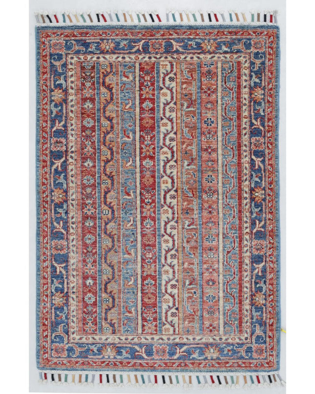 Shaal 2' 8" X 3' 10" Hand Knotted Wool Rug 2' 8" X 3' 10" (81 X 117) / Multi / Wool