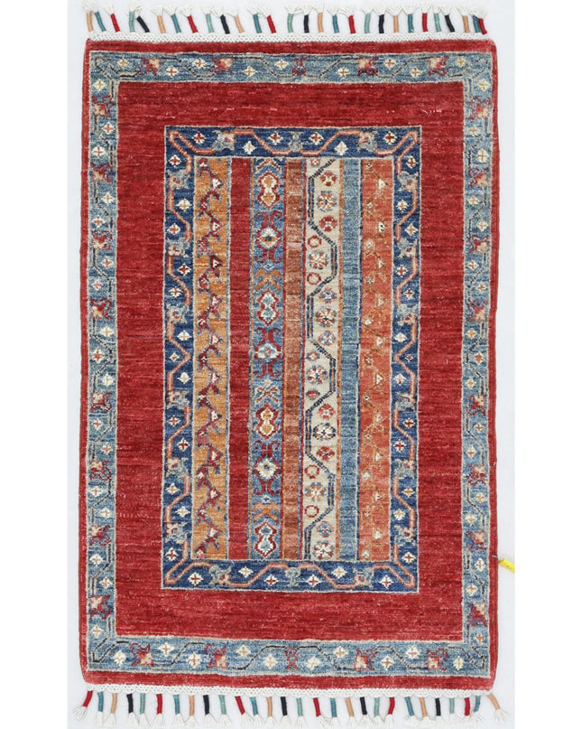 Shaal 1' 11" X 3' 0" Hand Knotted Wool Rug 1' 11" X 3' 0" (59 X 91) / Multi / Wool