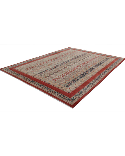 Shaal 8' 11" X 11' 10" Hand Knotted Wool Rug 8' 11" X 11' 10" (272 X 361) / Red / Wool