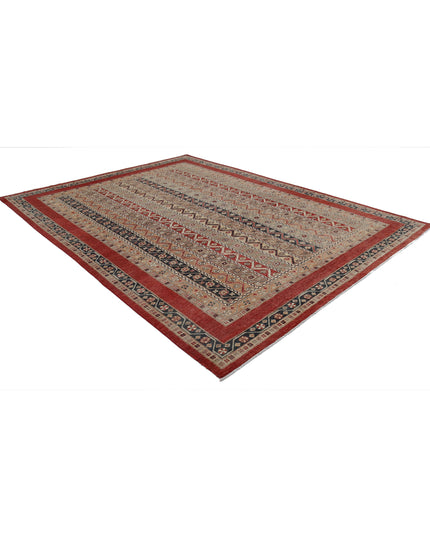 Shaal 8' 11" X 11' 10" Hand Knotted Wool Rug 8' 11" X 11' 10" (272 X 361) / Red / Wool