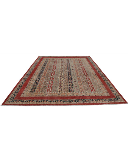 Shaal 8' 11" X 11' 10" Hand Knotted Wool Rug 8' 11" X 11' 10" (272 X 361) / Red / Wool