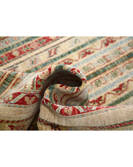 Shaal 5' 8" X 7' 11" Hand Knotted Wool Rug 5' 8" X 7' 11" (173 X 241) / Green / Wool