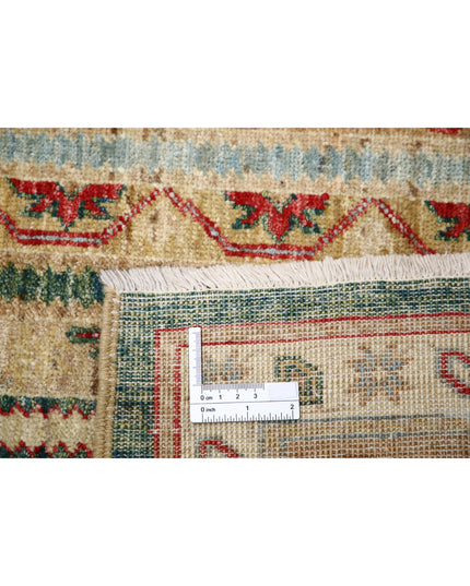 Shaal 5' 8" X 7' 11" Hand Knotted Wool Rug 5' 8" X 7' 11" (173 X 241) / Green / Wool