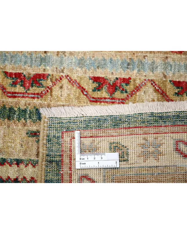 Shaal 5' 8" X 7' 11" Hand Knotted Wool Rug 5' 8" X 7' 11" (173 X 241) / Green / Wool