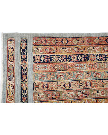 Shaal 5' 6" X 7' 4" Hand Knotted Wool Rug 5' 6" X 7' 4" (168 X 223) / Blue / Wool