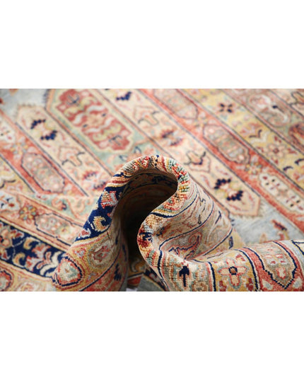 Shaal 5' 6" X 7' 4" Hand Knotted Wool Rug 5' 6" X 7' 4" (168 X 223) / Blue / Wool