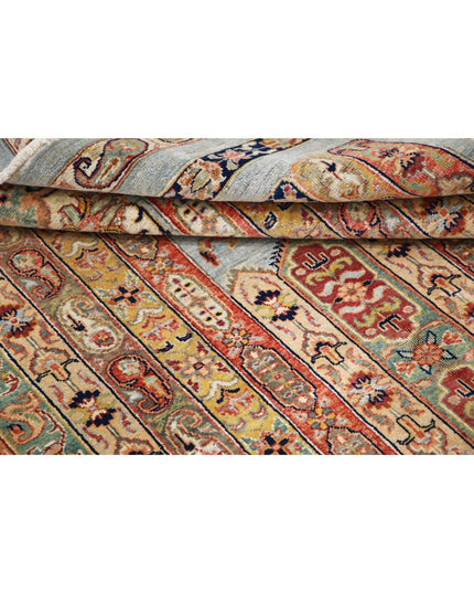 Shaal 5' 6" X 7' 4" Hand Knotted Wool Rug 5' 6" X 7' 4" (168 X 223) / Blue / Wool