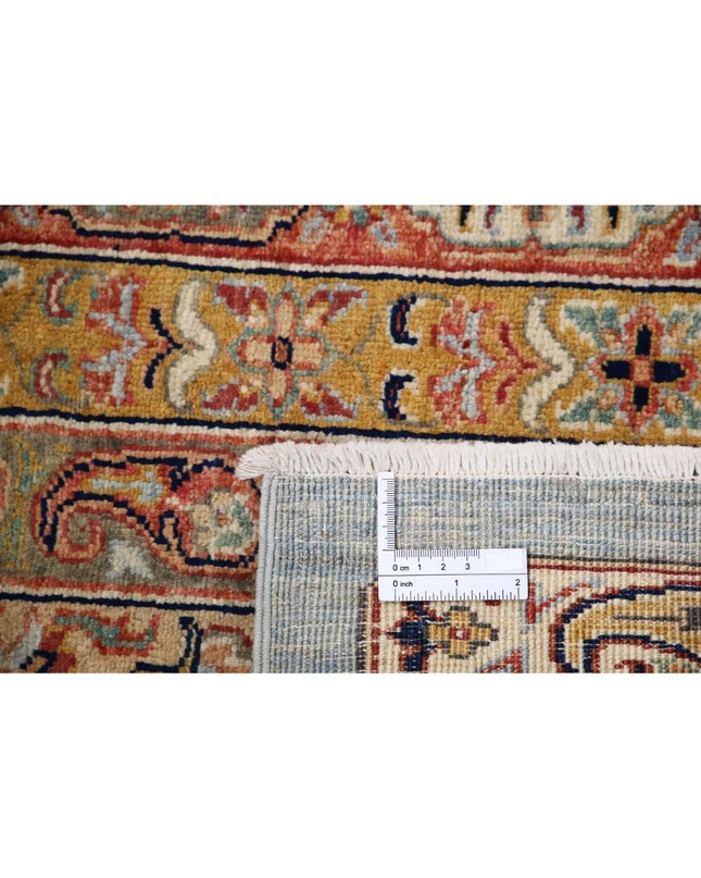 Shaal 5' 6" X 7' 4" Hand Knotted Wool Rug 5' 6" X 7' 4" (168 X 223) / Blue / Wool
