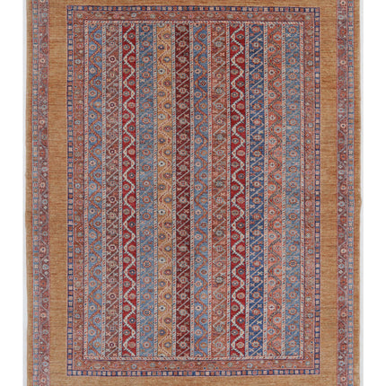 Shaal 5' 10" X 7' 9" Hand Knotted Wool Rug 5' 10" X 7' 9" (178 X 236) / Multi / Wool