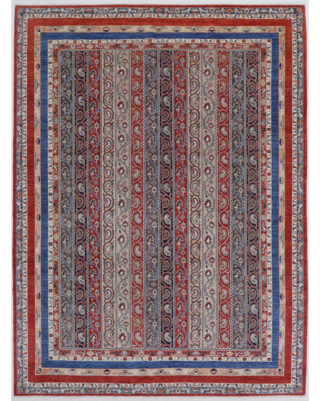Shaal 9' 1" X 12' 0" Hand Knotted Wool Rug 9' 1" X 12' 0" (277 X 366) / Multi / Wool