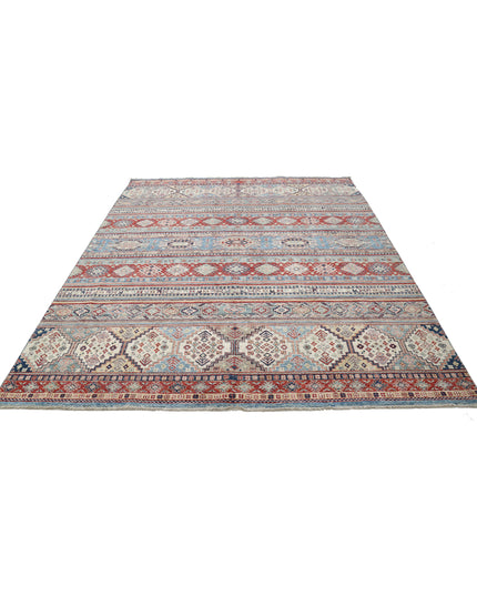 Shaal 7' 10" X 9' 2" Hand Knotted Wool Rug 7' 10" X 9' 2" (239 X 280) / Multi / Wool
