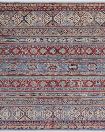 Shaal 7' 10" X 9' 2" Hand Knotted Wool Rug 7' 10" X 9' 2" (239 X 280) / Multi / Wool