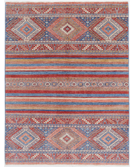 Shaal 5' 10" X 7' 10" Hand Knotted Wool Rug 5' 10" X 7' 10" (178 X 239) / Multi / Wool