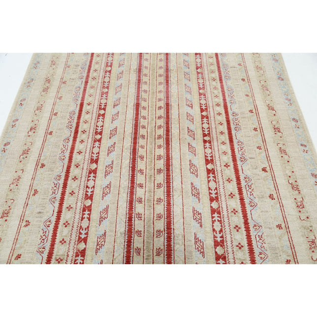 Shaal 5' 7" X 7' 10" Wool Hand-Knotted Rug 5' 7" X 7' 10" (170 X 239) / Multi / Red