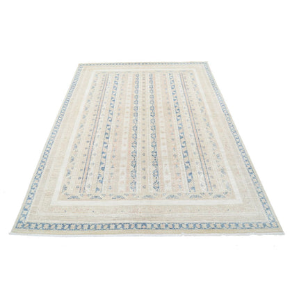 Shaal 5' 5" X 7' 7" Wool Hand-Knotted Rug 5' 5" X 7' 7" (165 X 231) / Gold / Multi