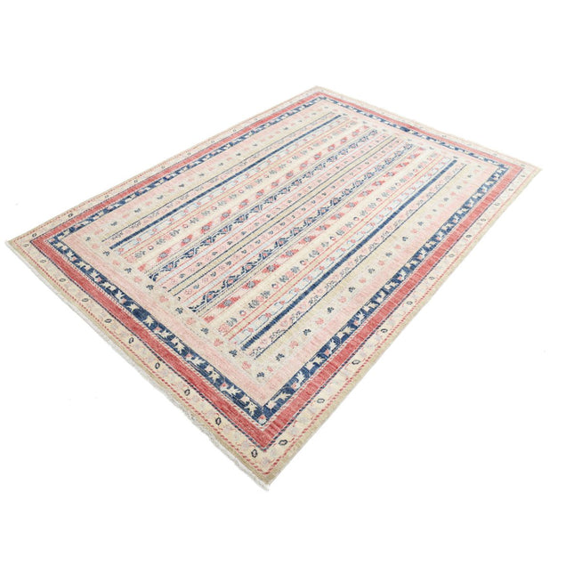 Shaal 5' 6" X 7' 10" Wool Hand-Knotted Rug 5' 6" X 7' 10" (168 X 239) / Multi / Multi
