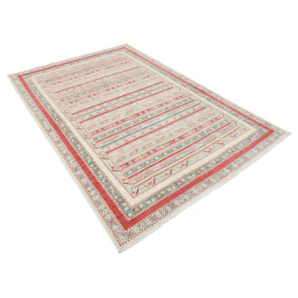 Shaal 5' 5" X 8' 2" Wool Hand-Knotted Rug 5' 5" X 8' 2" (165 X 249) / Multi / Multi