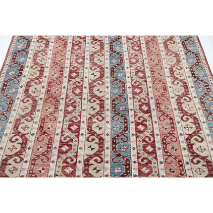 Shaal 4' 10" X 6' 2" Wool Hand-Knotted Rug 4' 10" X 6' 2" (147 X 188) / Brown / Multi