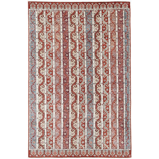 Shaal 5' 11" X 9' 1" Wool Hand-Knotted Rug 5' 11" X 9' 1" (180 X 277) / Multi / Multi