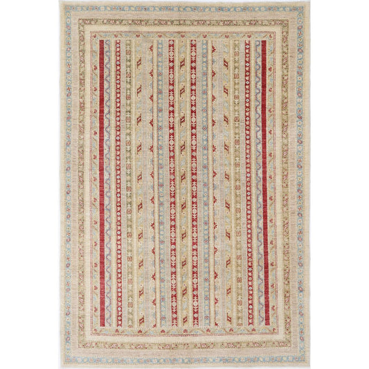 Shaal 6' 8" X 9' 9" Wool Hand-Knotted Rug 6' 8" X 9' 9" (203 X 297) / Multi / Multi