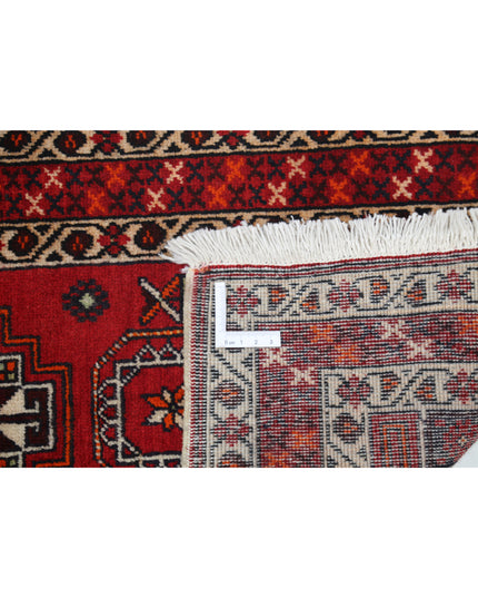 Shiraz 1' 1" X 6' 9" Hand Knotted Wool Rug 1' 1" X 6' 9" (33 X 206) / Red / Wool