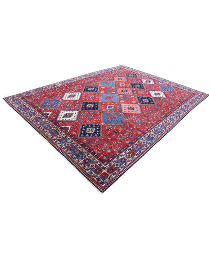 Shiraz 8' 3" X 12' 1" Hand Knotted Wool Rug 8' 3" X 12' 1" (251 X 368) / Red / Wool