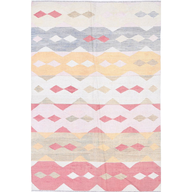 Silki Kilim Hand-Woven Silk Kilim IVA0017050 - Natalia Rugs