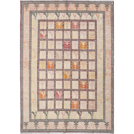 Silki Kilim Hand-Woven Silk Kilim IVA0024164 - Natalia Rugs