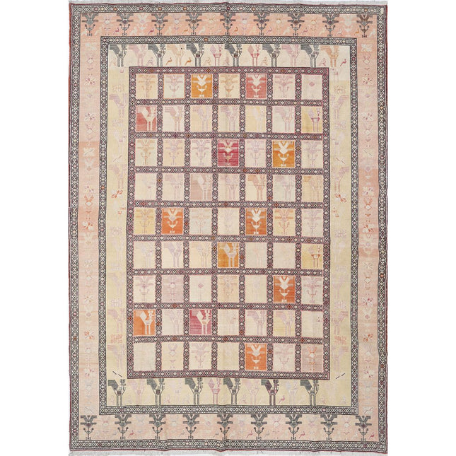 Silki Kilim Hand-Woven Silk Kilim IVA0024164 - Natalia Rugs