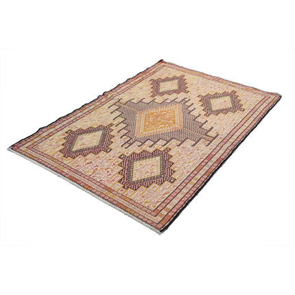 Silki Kilim 3' 11" X 6' 2" Silk Hand-Woven Kilim 3' 11" X 6' 2" (119 X 188) / Multi / Multi