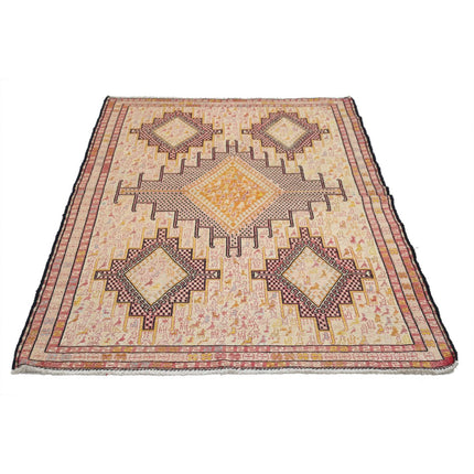 Silki Kilim 3' 11" X 6' 2" Silk Hand-Woven Kilim 3' 11" X 6' 2" (119 X 188) / Multi / Multi