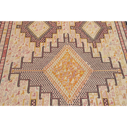 Silki Kilim 3' 11" X 6' 2" Silk Hand-Woven Kilim 3' 11" X 6' 2" (119 X 188) / Multi / Multi