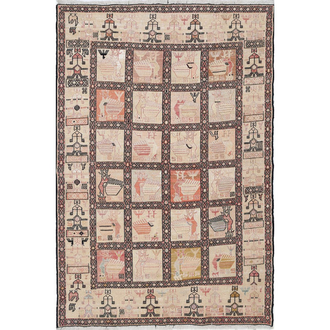 Silki Kilim Hand-Woven Silk Kilim IVA0024176 - Natalia Rugs