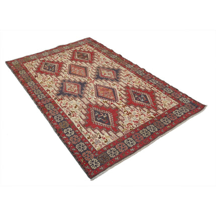 Silki Kilim 4' 1" X 6' 3" Silk Hand-Woven Kilim 4' 1" X 6' 3" (124 X 191) / Multi / Multi