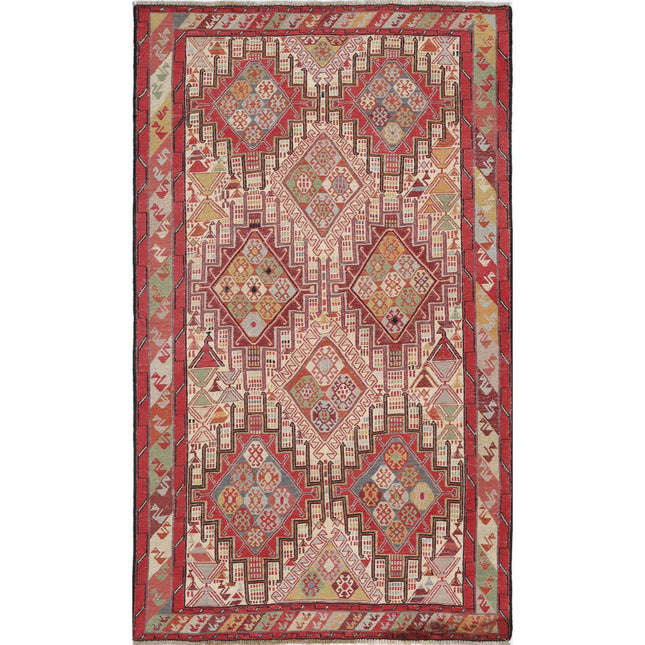 Silki Kilim Hand-Woven Silk Kilim IVA0024223 - Natalia Rugs