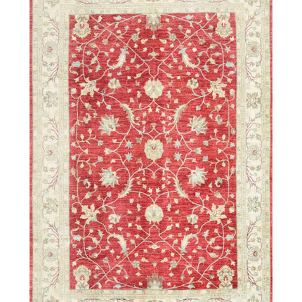 Sultanabad 8' 2" X 11' 3" Hand Knotted Wool Rug 8' 2" X 11' 3" (249 X 343) / Red / Wool