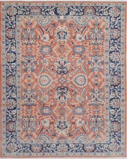 Sultanabad 7' 10" X 9' 10" Hand Knotted Wool Rug 7' 10" X 9' 10" (239 X 300) / Pink / Wool