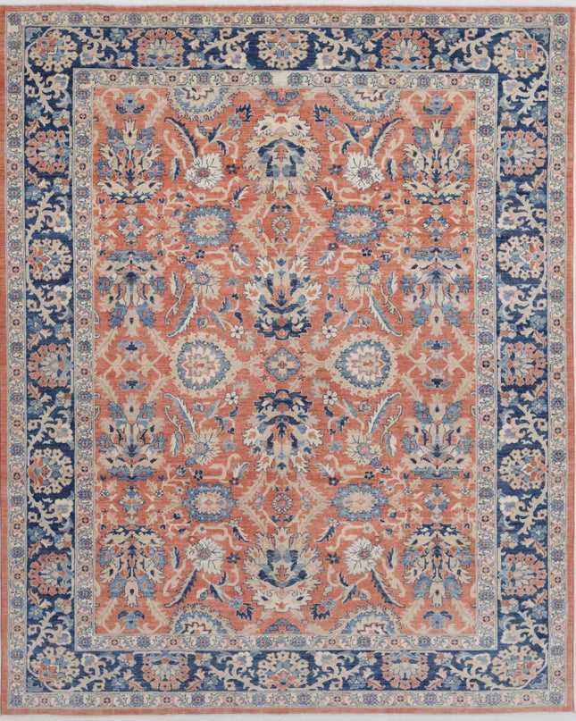 Sultanabad 7' 10" X 9' 10" Hand Knotted Wool Rug 7' 10" X 9' 10" (239 X 300) / Pink / Wool