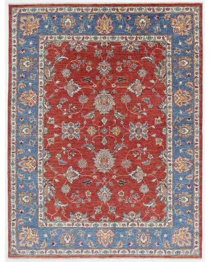 Sultanabad 5' 0" X 6' 6" Hand Knotted Wool Rug 5' 0" X 6' 6" (152 X 198) / Red / Wool