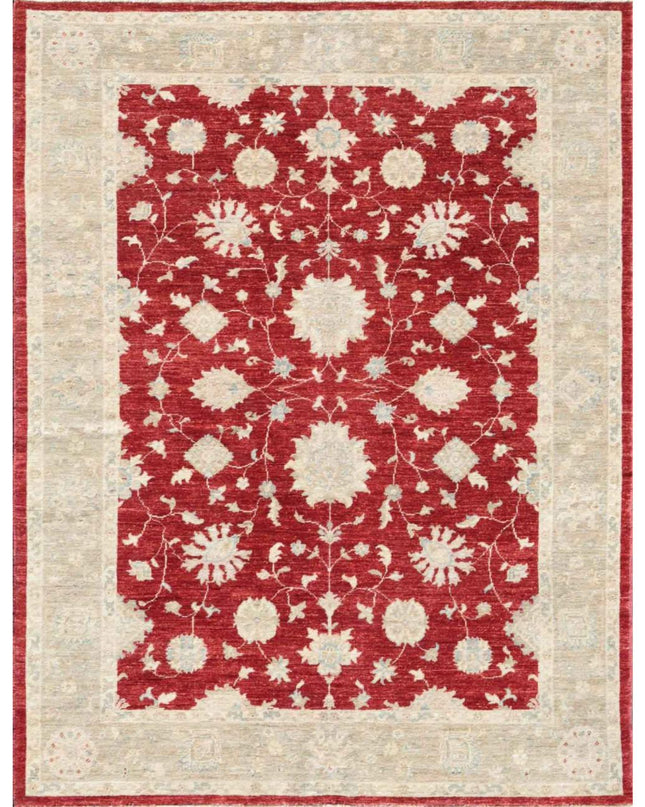 Sultanabad 4' 11" X 6' 3" Hand Knotted Wool Rug 4' 11" X 6' 3" (150 X 191) / Red / Wool