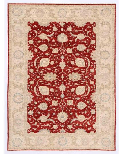 Sultanabad 5' 7" X 7' 9" Hand Knotted Wool Rug 5' 7" X 7' 9" (170 X 236) / Red / Wool