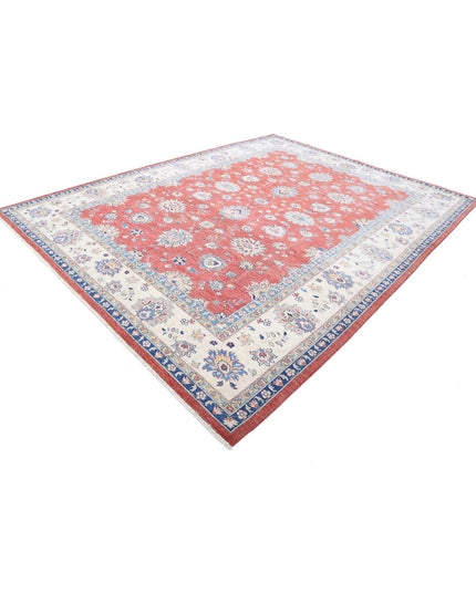 Sultanabad 9' 2" X 11' 10" Hand Knotted Wool Rug 9' 2" X 11' 10" (280 X 361) / Red / Wool