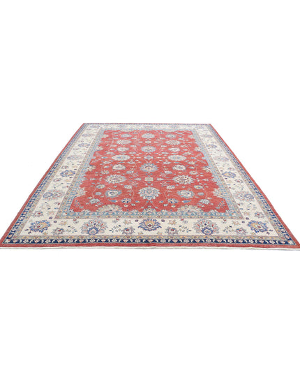 Sultanabad 9' 2" X 11' 10" Hand Knotted Wool Rug 9' 2" X 11' 10" (280 X 361) / Red / Wool