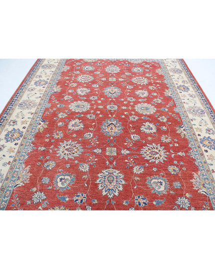 Sultanabad 9' 2" X 11' 10" Hand Knotted Wool Rug 9' 2" X 11' 10" (280 X 361) / Red / Wool