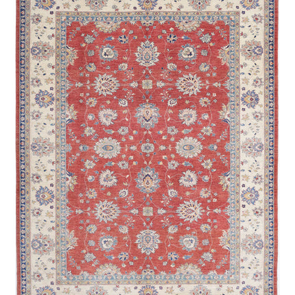 Sultanabad 9' 2" X 11' 10" Hand Knotted Wool Rug 9' 2" X 11' 10" (280 X 361) / Red / Wool
