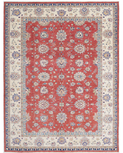Sultanabad 9' 2" X 11' 10" Hand Knotted Wool Rug 9' 2" X 11' 10" (280 X 361) / Red / Wool