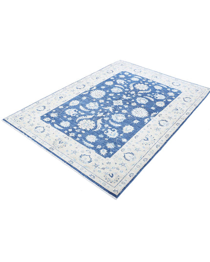 Sultanabad 4' 9" X 6' 7" Hand Knotted Wool Rug 4' 9" X 6' 7" (145 X 201) / Blue / Wool