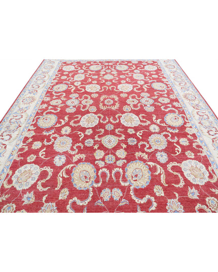 Sultanabad 8' 10" X 12' 0" Hand Knotted Wool Rug 8' 10" X 12' 0" (269 X 366) / Red / Wool