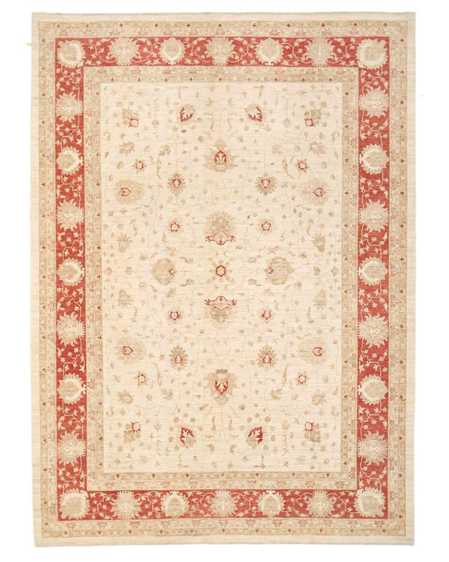 Sultanabad 8' 10" X 12' 4" Hand Knotted Wool Rug 8' 10" X 12' 4" (269 X 376) / Ivory / Wool